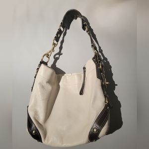 COACH PARKER SLOUCH HOBO LEATHERCREAM BAG